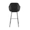 Armen Living Brigden Black Faux Leather and Black Metal Swivel 26" Counter Stool LCBRBABLBL26 - alternate 8